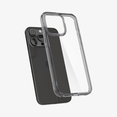 ACS07209 - iPhone 15 Series Ultra Hybrid Case in Natural Titanium showing the back